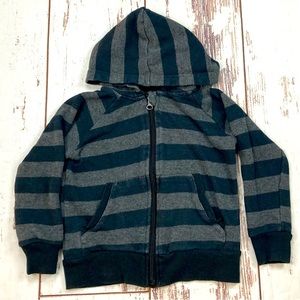 Kids Korner Hoodie Sweatshirt ZipUp Black & Steel Gray Sz 3T